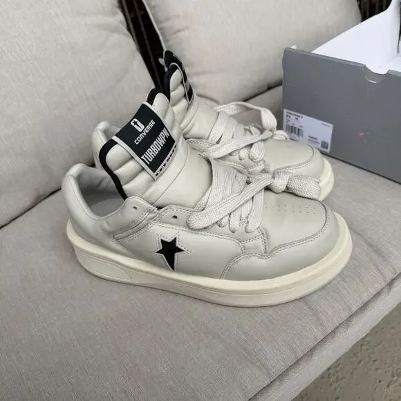 Converse TURBOWPN Low Rick Owens DRKSHDWNEW Without Tags, Size 9.5